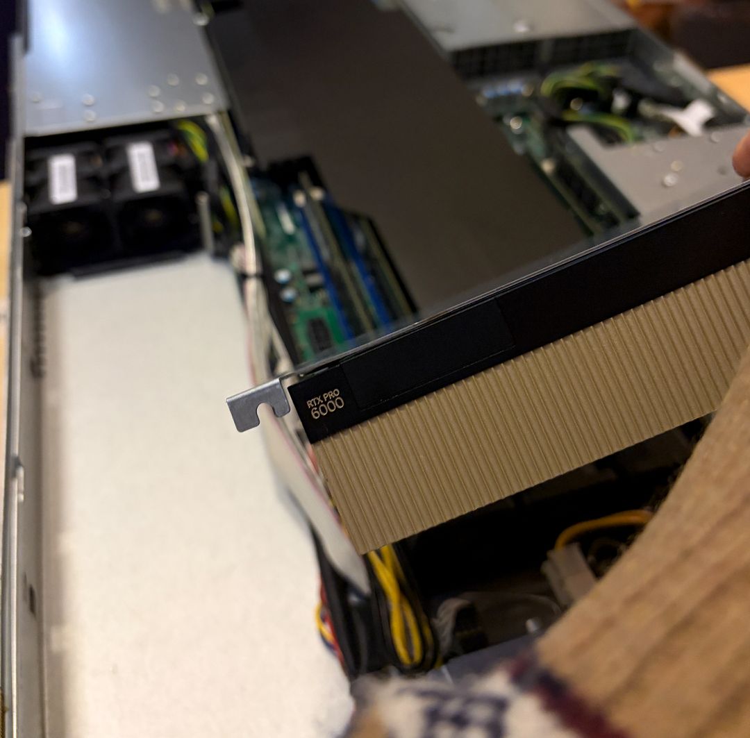 RTX Pro 6000 Blackwell Server Edition built into GPU Server