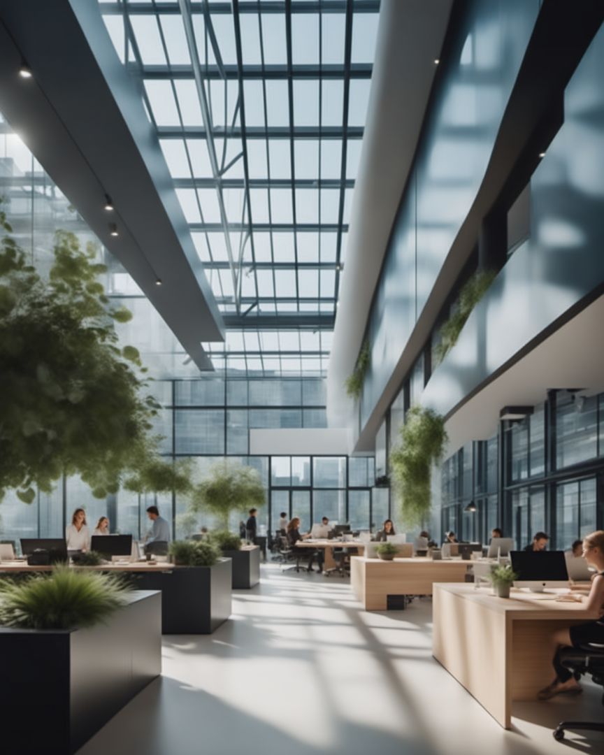 Startup office workspace