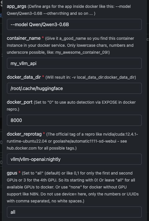 Config vLLM Any Docker 1/2