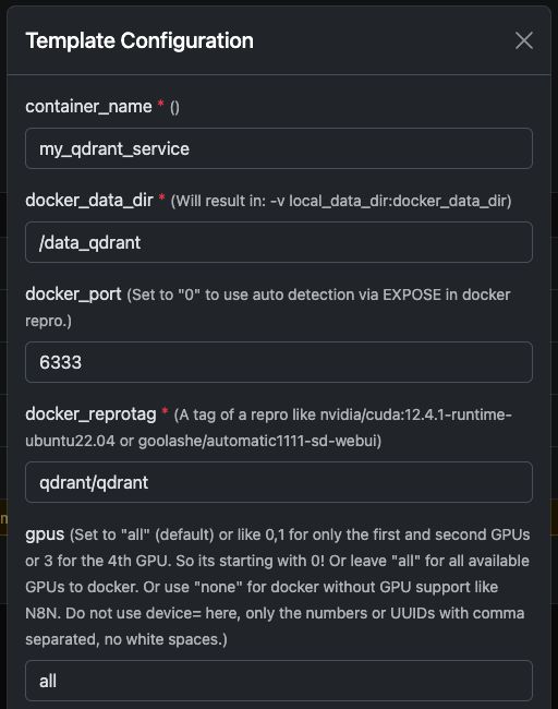 qdrant config settings for docker 1/2