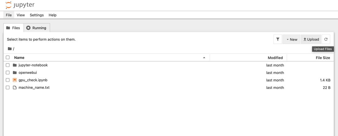 Example file list
