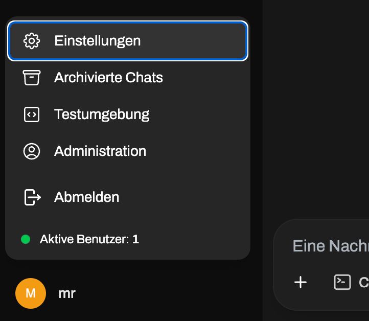 User settings