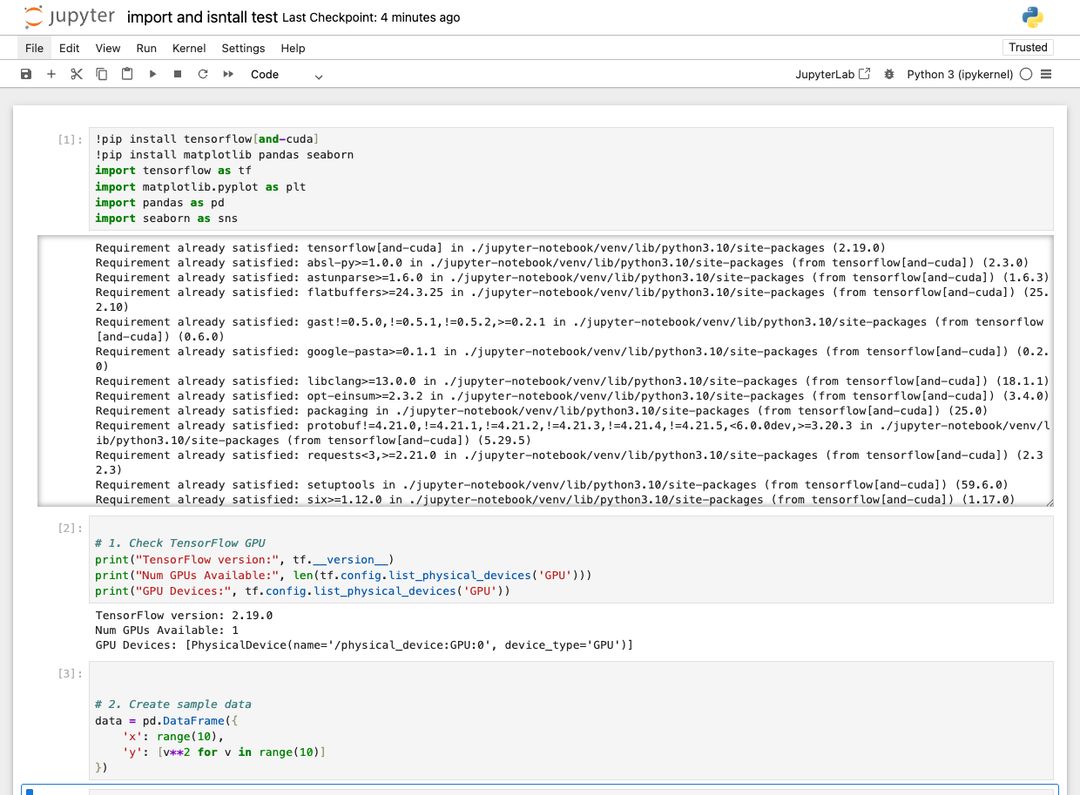 Example install with PIP inside Jupyter Notebook