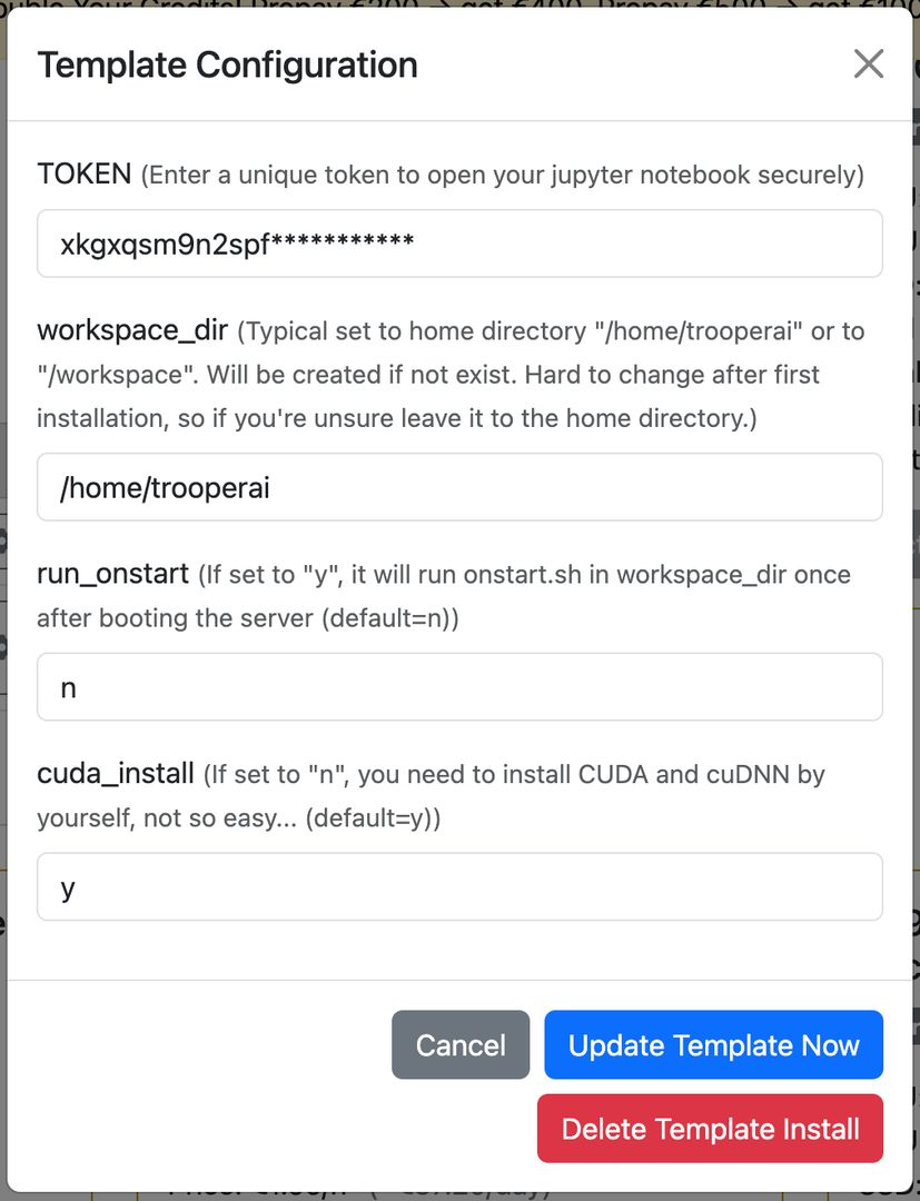 Template Configuration of Jupyter Notebook